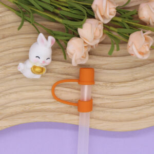 Orange -10mm / 10mm straw cap [without straw]]