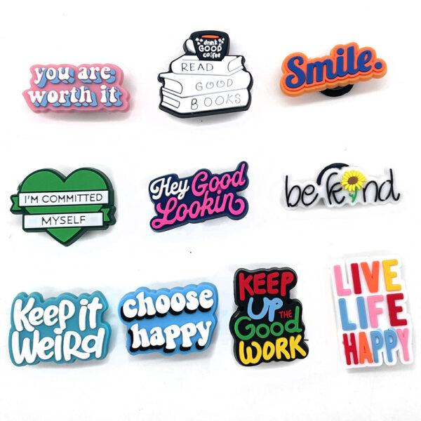 O1CN01ge6ttx1nzKPxB1zC6__2212502195160-0-cib Wholesale Inspirational PVC Soft Adhesive Hole Shoes with 10 Buckles Set