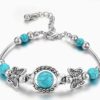 Wholesale Butterfly Turquoise Alloy Bracelet