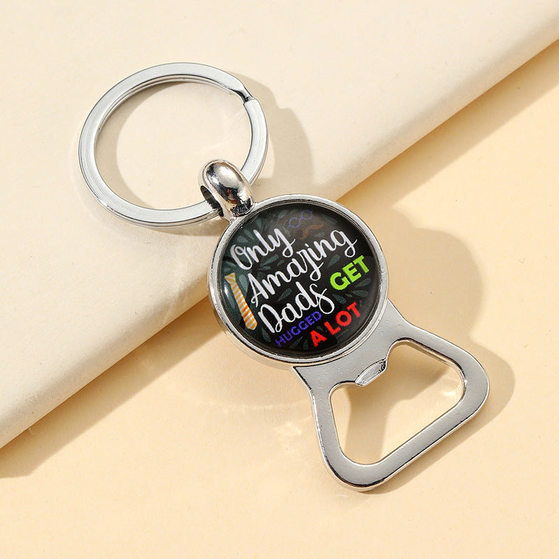 Wholesale Father's Day Gift er Papa Bottle Opener Alloy Creative Keychain