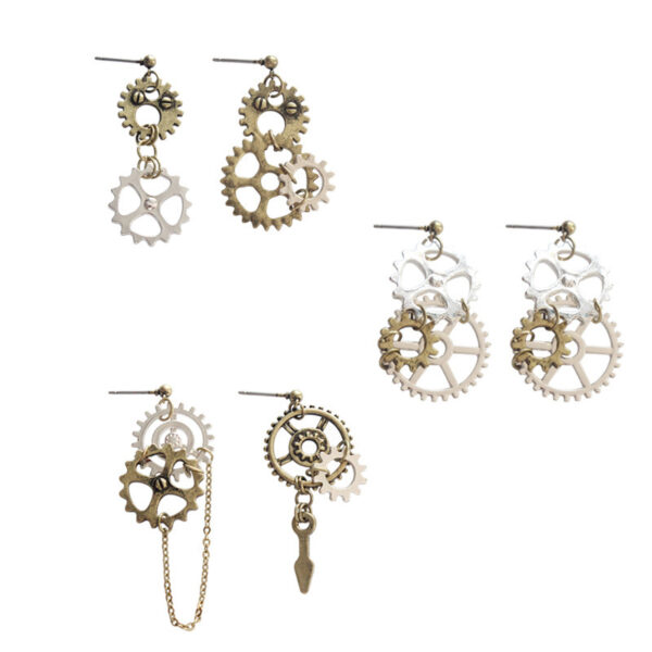 O1CN01gihkSe1POBYhvB6p8_2213249061830-0-cib Wholesale Gear Chain Alloy Earrings