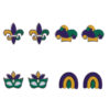 Wholesale Carnival Masquerade Party Clover  Mardi Gras Earrings