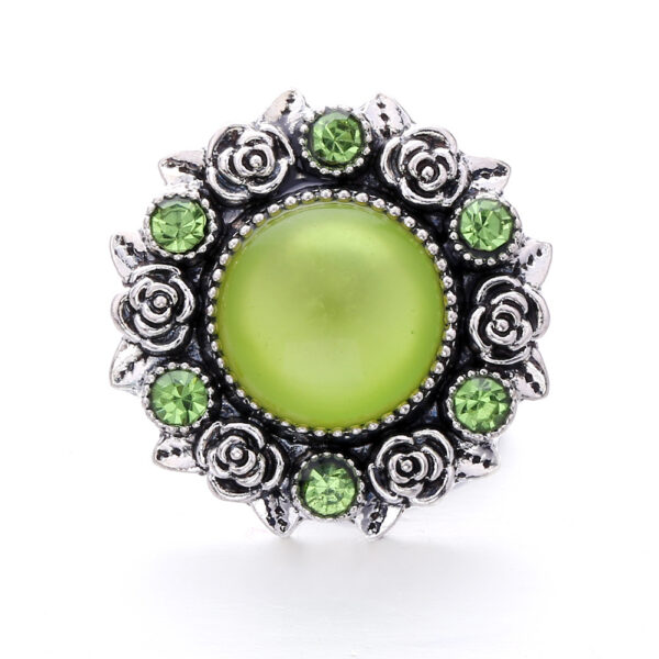 Wholesale Diy Snap Chart Bracelet Pendant Alloy Round Buckle