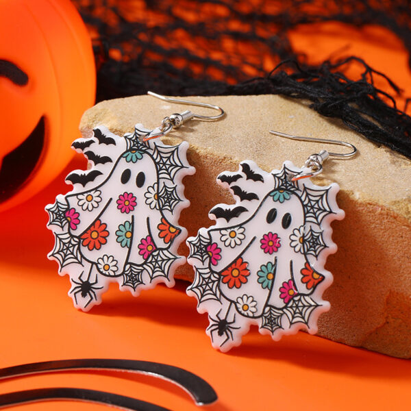 Wholesale Halloween Funny Cool Girl Ghost Wind Acrylic Personality Earrings