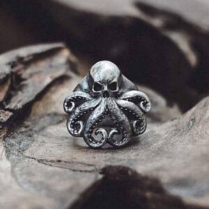 Wholesale Vintage Goth Theme Octopus Alloy Rings