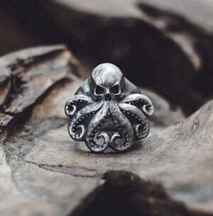 Wholesale Vintage Goth Theme Octopus Alloy Rings