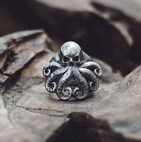 Wholesale Vintage Goth Theme Octopus Alloy Rings