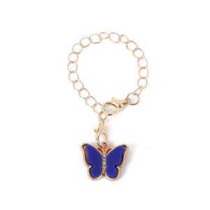 Royal blue with diamond butterfly
