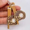 Wholesale Sports Baseball Football Wooden Earrings