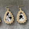 Wholesale Gemstone Inlaid Horse Hair Earrings