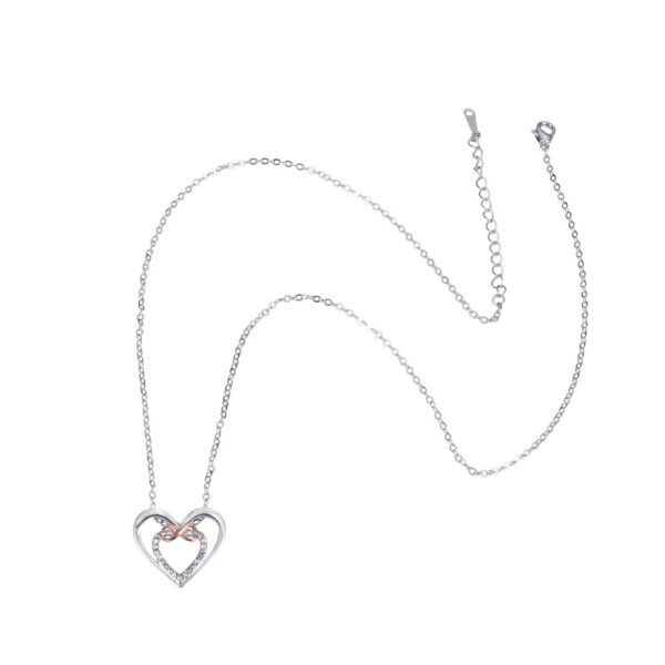 Wholesale Necklace Stainless Steel Double Heart Shape OLY-NE-WL141