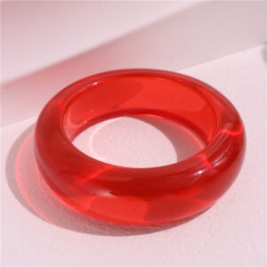 Transparent red inner diameter about 6.6cm