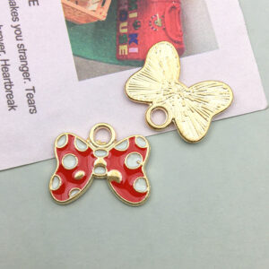 1 dripping oil bow tie red 18*14mm-1.3g-12095