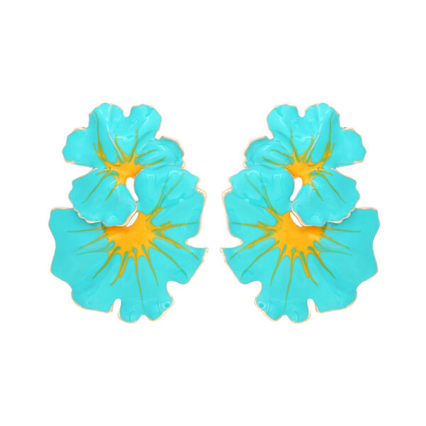 O1CN01grZ8ms2JjMVt25p4K_3025409457-0-cib Wholesale Exaggerated Enamel Flower Zinc Alloy Earrings