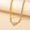 O1CN01gt6tgm2GlheN3FgD5_2208966519056-0-cib Wholesale Full Diamond Retro Heart Shaped Necklace Collarbone Chain