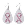 Wholesale Pink Ribbon Leather Earrings