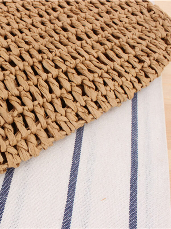 Wholesale Paper Rope Tassel Woven Shoulder Bag