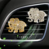 Wholesale Metal Rhinestone Elephant Car Aroma Decoration Clip