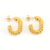 Wholesale Stainless Steel Gold Plated Vintage Geometric Hollow Earrings