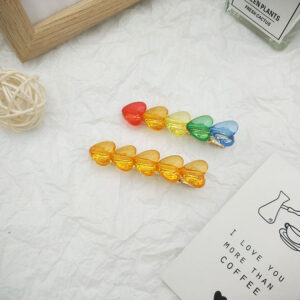Color + orange duck bill clip set