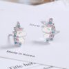 Wholesale Unicorn Rainbow Copper Earrings