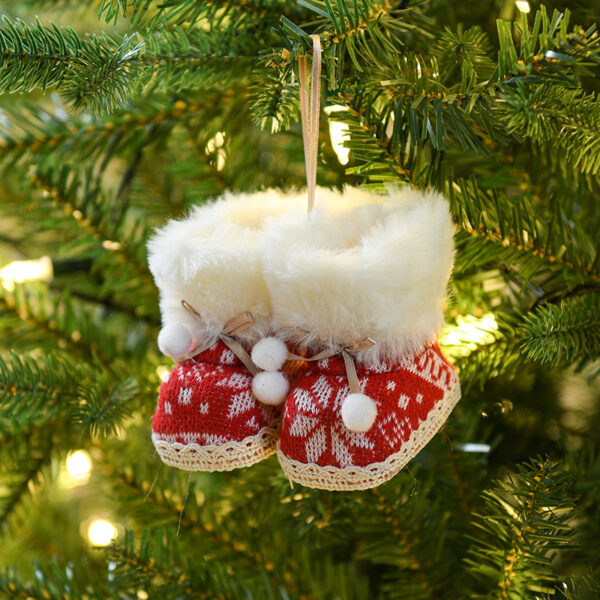 Wholesale Fabric Boots Christmas Tree Pendants