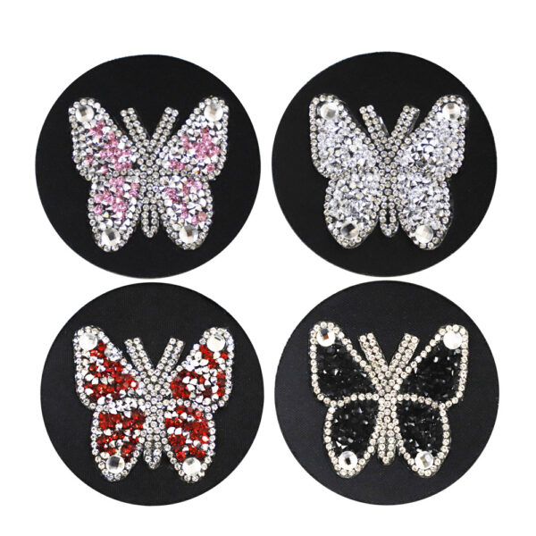 Wholesale Butterfly Diamond  PU Car Tea Coaster