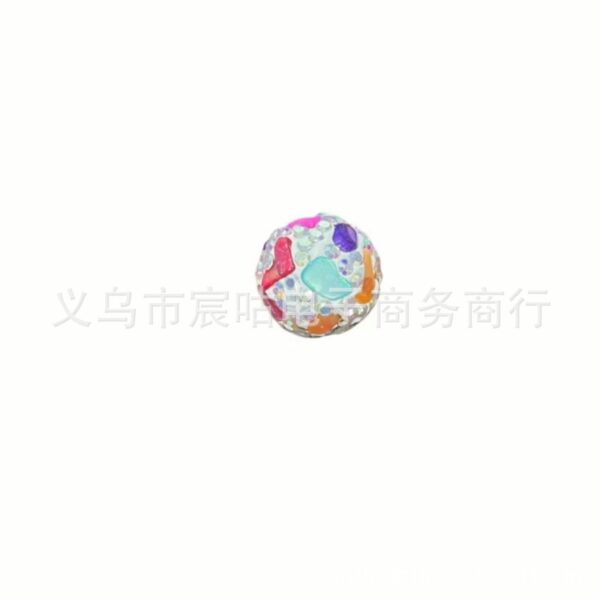 Wholesale Colored Natural Shell Ceramic Mud Diamond Ball Full Diamond 16mm Ball