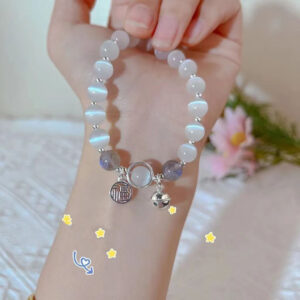 Grey Moonlight Cat's Eye Bell Fu Brand Bracelet
