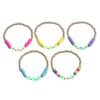 Wholesale Glow in the Dark Heart Acrylic Beaded Bracelet Set of 5