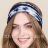 Wholesale Tie Dye Sports Yoga Women's Extra Wide Stretch Cotton Sweat-Absorbent Headband