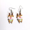 Wholesale Christmas Cartoon Resin Santa Gingerbread Man Earrings