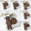Wholesale Mother's Day Sports Ball Wooden Keychains
