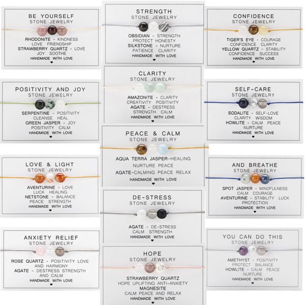 Wholesale Stone Beads Braided Amethyst Lapis Lazuli Strawberry Crystal Bracelet