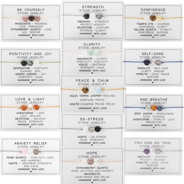 Wholesale Stone Beads Braided Amethyst Lapis Lazuli Strawberry Crystal Bracelet