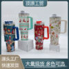 Wholesale Tumbler Christmas Stainless Steel Printed Car Straw Water Cups Ice Bullies Cup