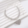 Wholesale Diamond-shaped Rhombus Love Anklets