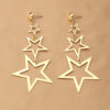 Wholesale of Multi-layer Pentagram Metal Earrings