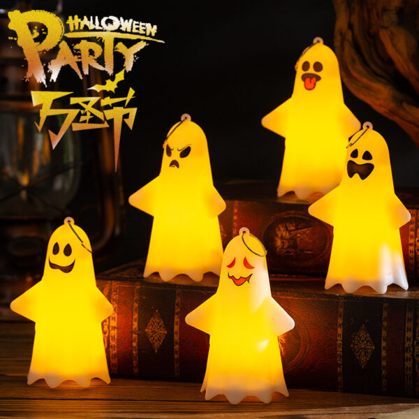 Wholesale Halloween LED Ghost Decoration Plastic Ornaments