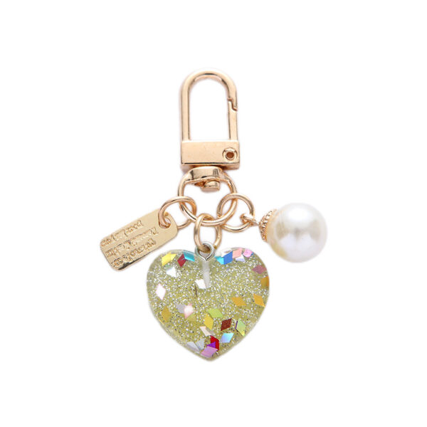 Wholesale Acrylic Pearl Love Keychain