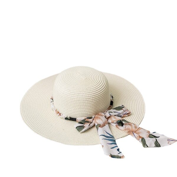 O1CN01h66TGu1Bs2kDDD60X_0-0-cib Wholesale Summer Bow Ribbon Big Hat Folding Straw Hat Sun Hat