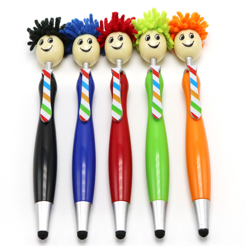 Wholesale Doll Head Gift Plastic Ballint Pen