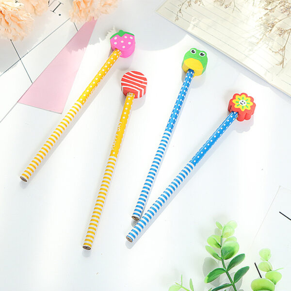 Wholesale Cartoon Eraser HB Wooden Pencil