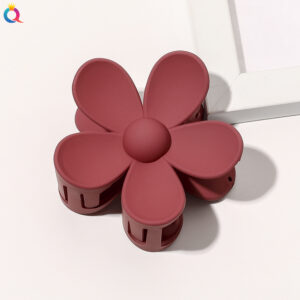 Frosted Big Flower Hairpin-Wine Red / Factory direct sales