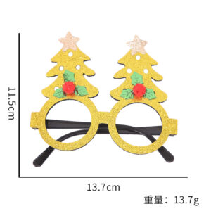 Five-pointed star Christmas tree golden glasses