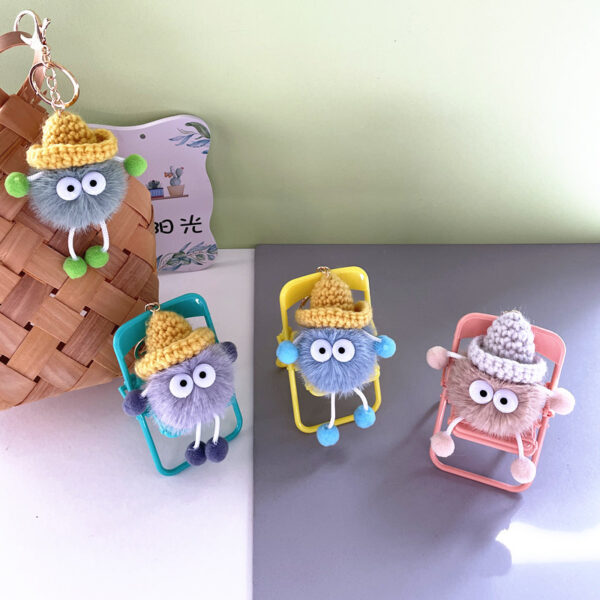 Wholesale cute cute little briquettes plush doll doll keychain