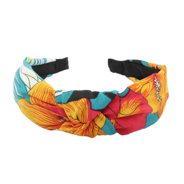 Wholesale Cross Pattern Knot Fabric Wide Edge Headband