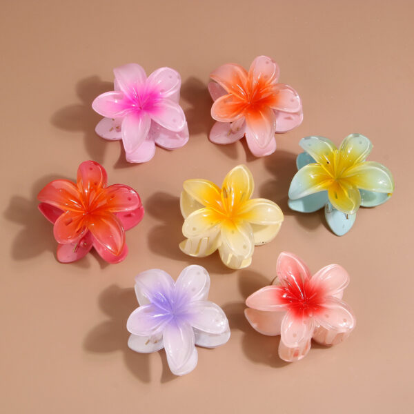Wholesale Colorful Frangipani Resin Hair Clips
