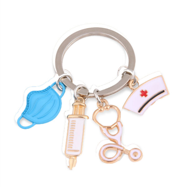 Wholesale Zinc Alloy Keychain Medical Ambulance Personnel Keychain