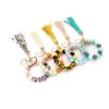 Wholesale Silicone Food Grade Cartoon Tassel Printed Silicone Wrist Keychain